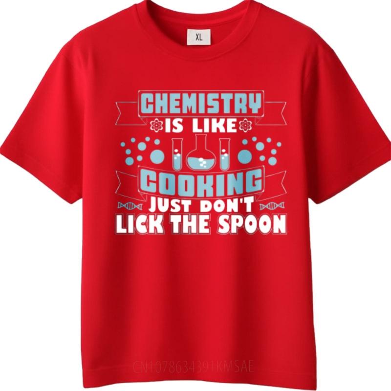 Soft Unisex Crew Neck Tshirt Vintage Chemistry Is Like Cooking Just Dont Lick The Spoon Trendy Unisex Tees Cheap Tshirt Black