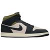 Pánské tenisky Air Jordan 1 Mid Off Noir Medium Olive Černé Světle-ořechově-hnědé HV4091-102