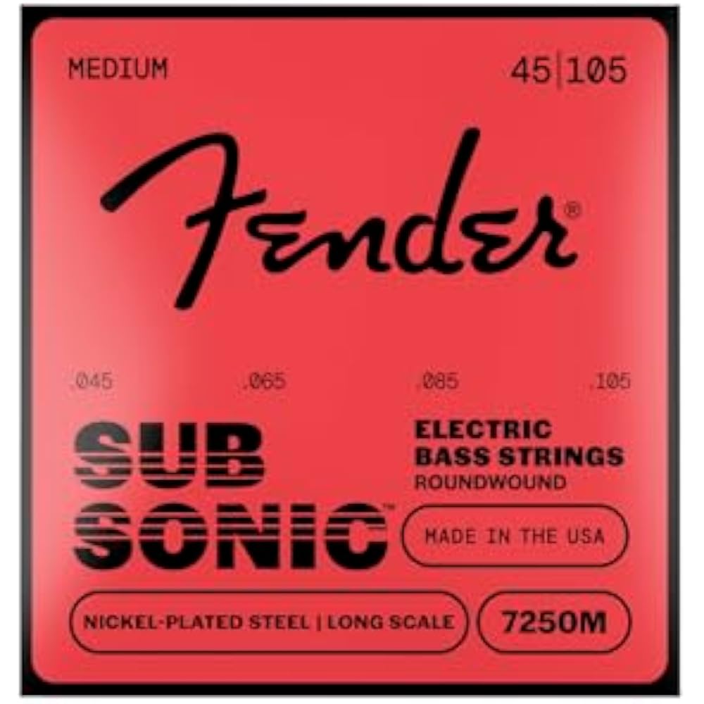 Fender Fender Electric Bass Strings SubSonic™ 7250M Bass Strings, Nickel-Plated Steel, Long Scale...