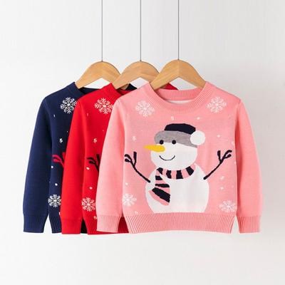 Kinder Jungen Mädchen Weihnachten Pullover Cartoon Schneemann Pullover Für Kleinkind Herbst Winter Warme Lange Ärmeln Stricken kinder Pullover