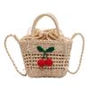 2024 Trendy Handmade Woven Beach Crossbody Straw Bag for Women