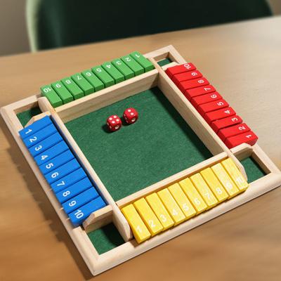Shut The Box Brettspiel mit 45326 Würfeln Vierseitig Kinder Erwachsene Familie Pädagogisch