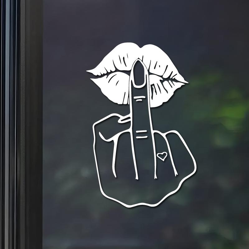 Give You a Kiss Like a Middle Finger Creative&funny Stickers for Cartoon Fans&lover,high Quality for Car Trucks Motorcycles