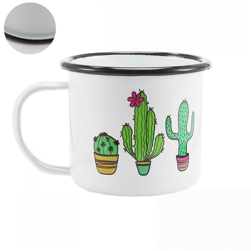 Retro Enamel-Style Ceramic Mug