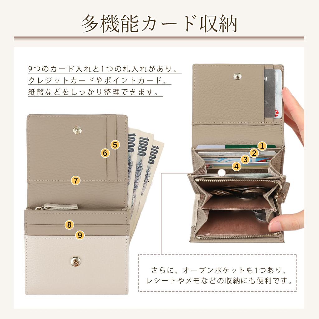 Bifold Genuine RFID Blocking Mini Travel Card Coin Key Casual x [imeetu] Women's Wallet, Leather, Protection, L-Shaped Zipper, Wallet, Wallet,