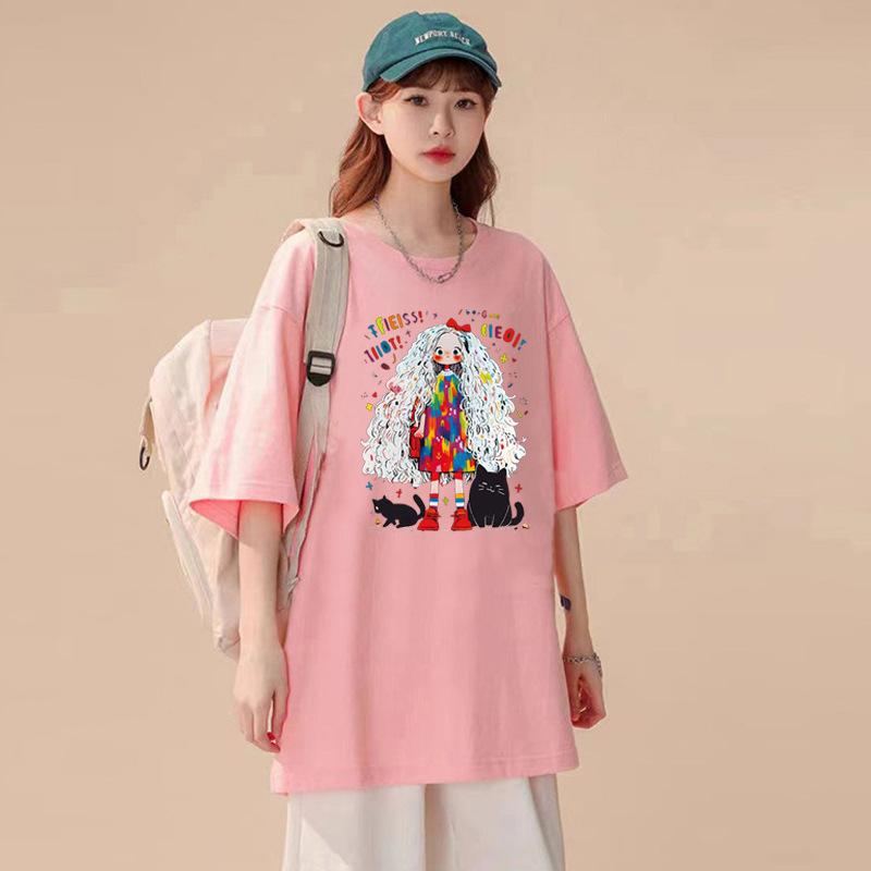 VEZFAA Damenmode Casual Sommer Frühling Kurzarm O-Ausschnitt Blusen & Hemden