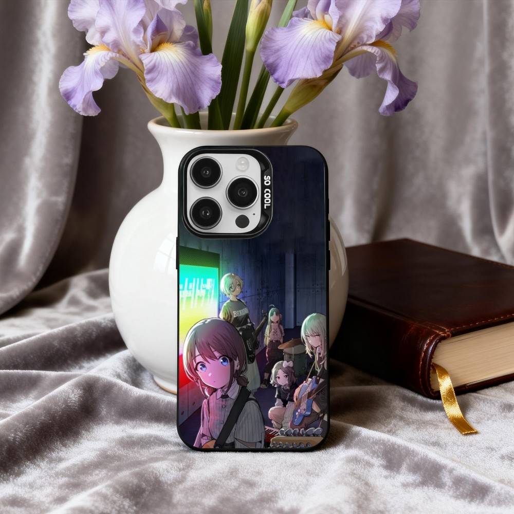 

Чехол для телефона Anime G-GIRLS B-BAND C-CRY для iPhone17,16,15,14,13,12,11 Plus,Pro Max Конфетный Серебряный Покрытие Внутренней Крышки iPhone14Plus