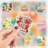 Summer Themed Stickers Cartoon DIY Vinyl Waterproof Decorative Decal Gift for Junk Journal Scrapbook Laptop Phone Bottle Luggage