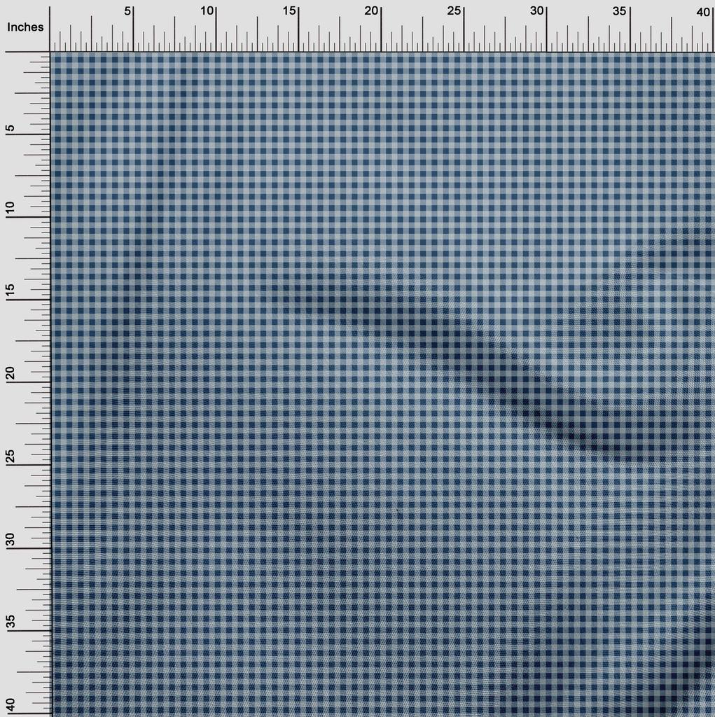 oneOone Cotton Flex Fabric Gingham Check Print Fabric BTY 40 Inch Wide