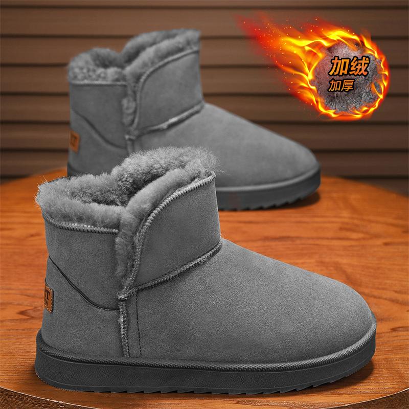 Snow boots winter velvet thickened warm bread shoes integrated fur sub-zero cotton shoes