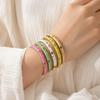 Bunter Vintage Cloisonné Armreif Traditionelles Damen-Armband Blumenarmreif Schmuckgeschenke