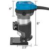 6.5Amp 1-1/4 HP Wood Router Tool Kit Max Torque 30,000RPM Variable Speed Compact Router Kit With Fixed Base, Plunge Base, Tilt Base and Offset Base