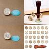 Wax Seal Stamp Set,Sealing Stamper Kits,Wedding Postage Stamp,Wood Handle with Brass Head for Wedding Greeting Cards