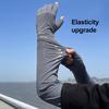 Men Sun Protection Gloves, Open Finger Driving Gloves, Anti-slip Palm, Cooling UV Protection Gloves for Summer Cycling Hiking