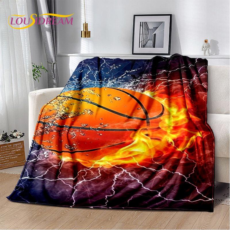 Basketball Art Cartoon Soft Plush Blanket,Flannel Blanket Throw Blanket for Living Room Bedroom Bed Sofa Picnic Cover Bettdecke