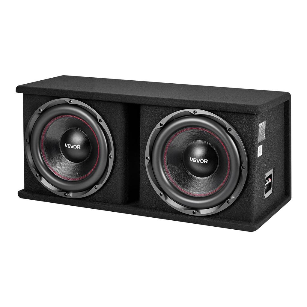 VEVOR Subwoofer Bass Package, 305mm, 1200W RMS, Dual Car Audio Subwoofer and Amp Package, with Loaded Enclosure, Separate Amplifier, and Wiring Kit