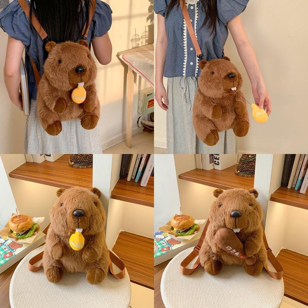 Marmots Rat Plush Backpack With Zipper Closure For Casual Travel And Gift Idea
