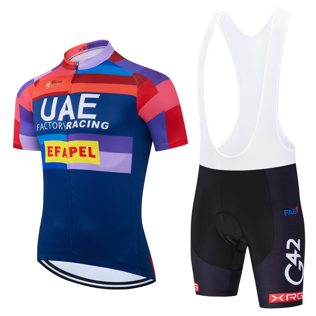 2026 Men's UAE Cycling Jersey Set classic MTB Cycling Bib Shorts Kit Reflective Bike Clothes Bicycle Maillot Cycling Clothing