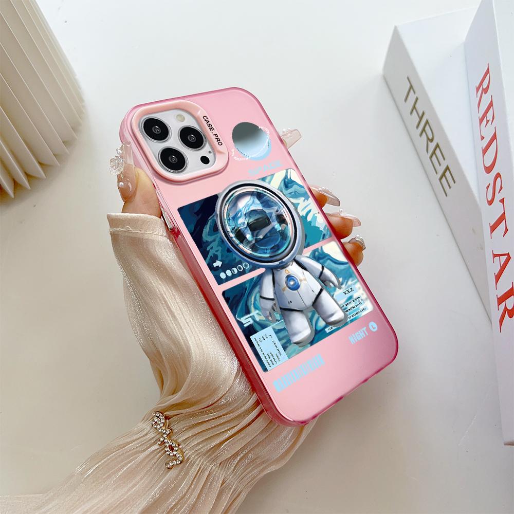 Malt mønster Fargerik Sliver Dobbeltsidig hardt skall Støtsikkert anti-fall telefondeksel for Samsung