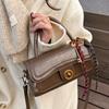 Korean Version of Fashion Portable Small Square Bag Women's 2025 Winter New Trend Casual High Sense Work Shoulder Messenger Bag