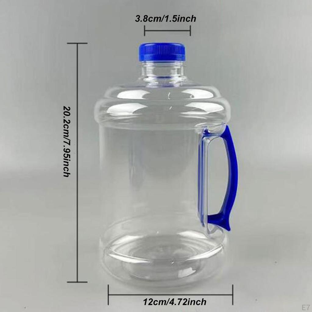 Reusable Water Bottle Jug 1.5L Easy Grip Carry Empty Versatile with Screw Cap Bucket for