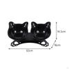 Cat Elevated Double Bowls Raised Pet Feeder Removable Portable Tilted Water Dispenser Supplies