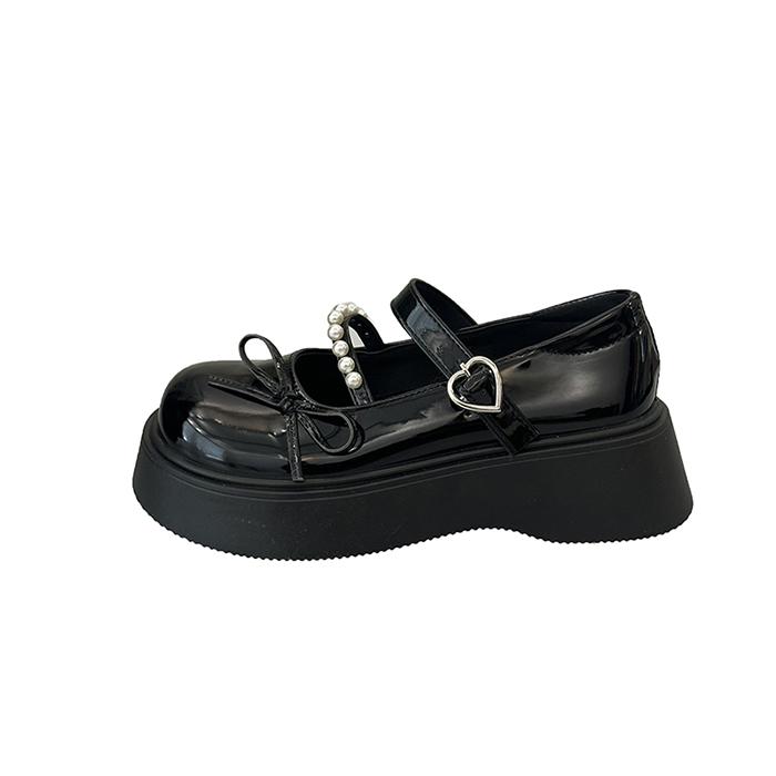New Fashion French Platform Heightened Mary Jane Shoes Women's Versatile British Style Small Leather Shoes