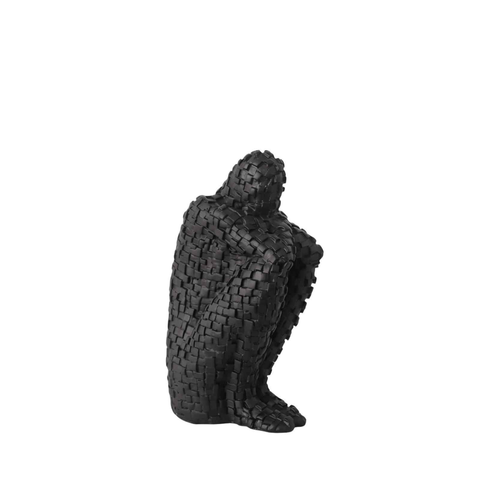 

Creative Mosaic Human Figure Sculpture Decorative Statue for Home Office Desk Art Abstract Modern Design Unique Texture one size чёрный