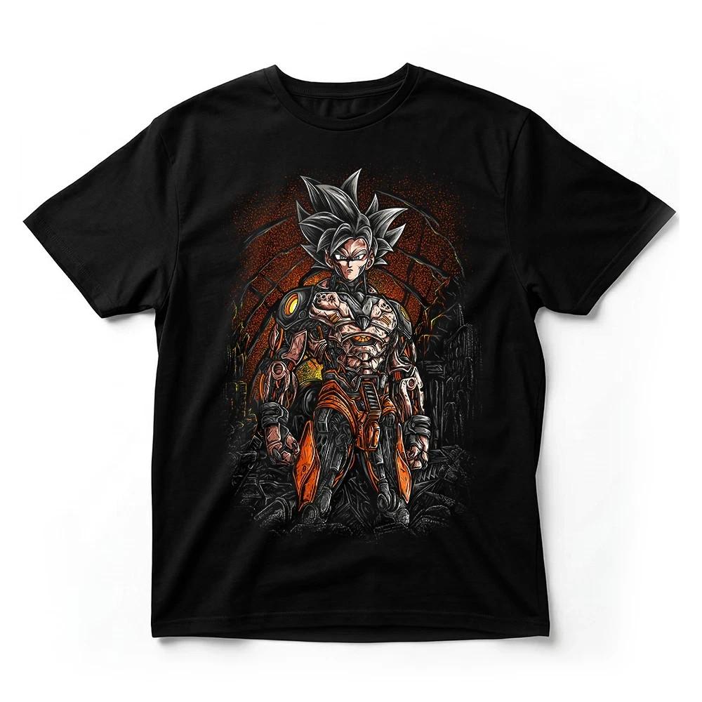 Dragon Ball Super Goku Ultra Instinct Mech Armor TShirt Anime Graphic Tee Black