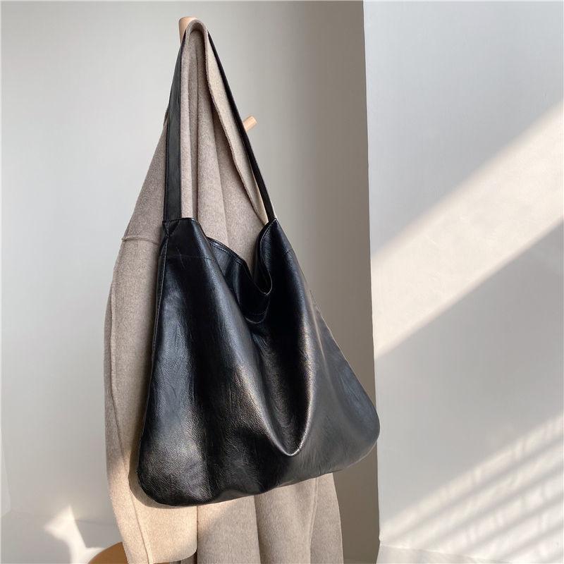 Fashionable Large Capacity Women's Autumn Winter Korean Style Casual Lazy Style Versatile Ins Retro Shoulder Bag