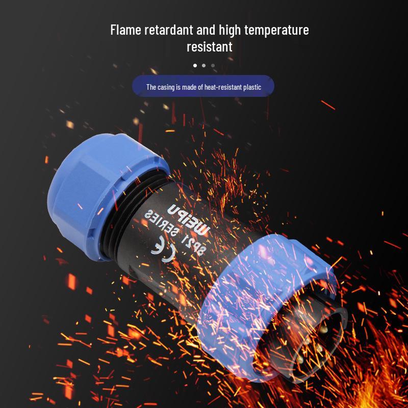 SP21 Series 12-Pin IP67 Waterproof Aviation Plug with Solder Connection