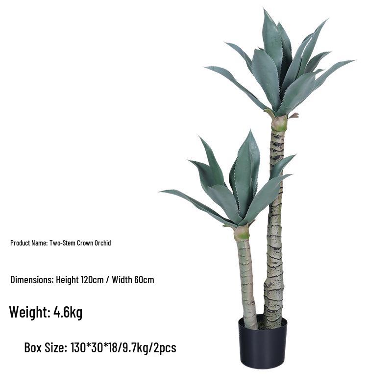 Luxurious Faux Orchid Agave Plant for Indoor Floor Decoration