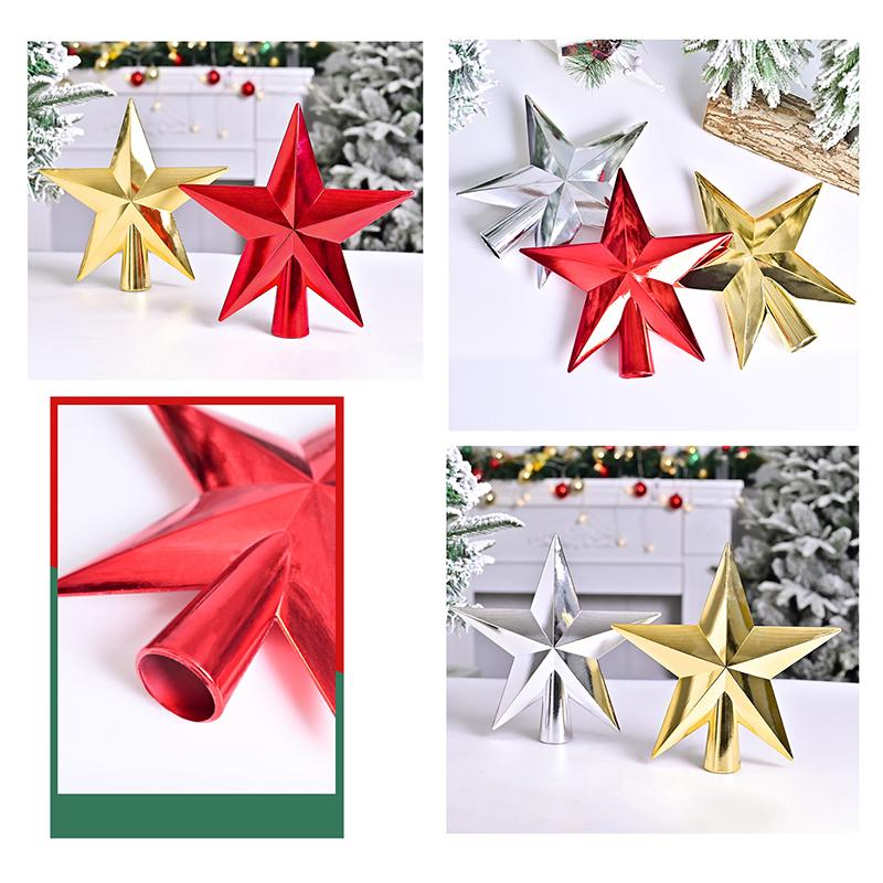 20cm Christmas Tree Topper Star Five-Pointed Star Pendant Ornaments Christmas Decorations For Home Christmas Tree New Year