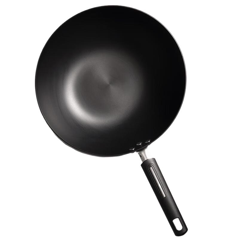Chui Da Huang 32cm Nitrided Flat-Bottom Cast Iron Wok