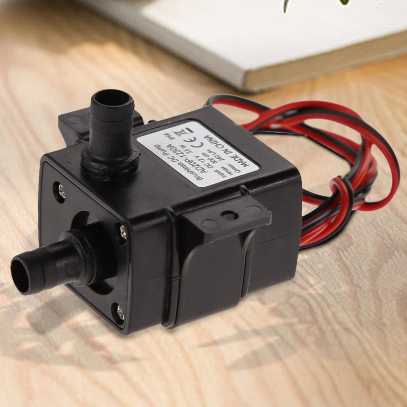 Ultra-quiet Electric Fish Tank Pump DC 12V 3M 240L/H Waterproof Pump Multifunction Performance Portable for Mini Fountain