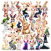 35-50pcs Cartoon Rabbit Stickers Kawaii Easter Bunny Graffiti Diy Laptop Decals Decoration Stiker Reward Stationery