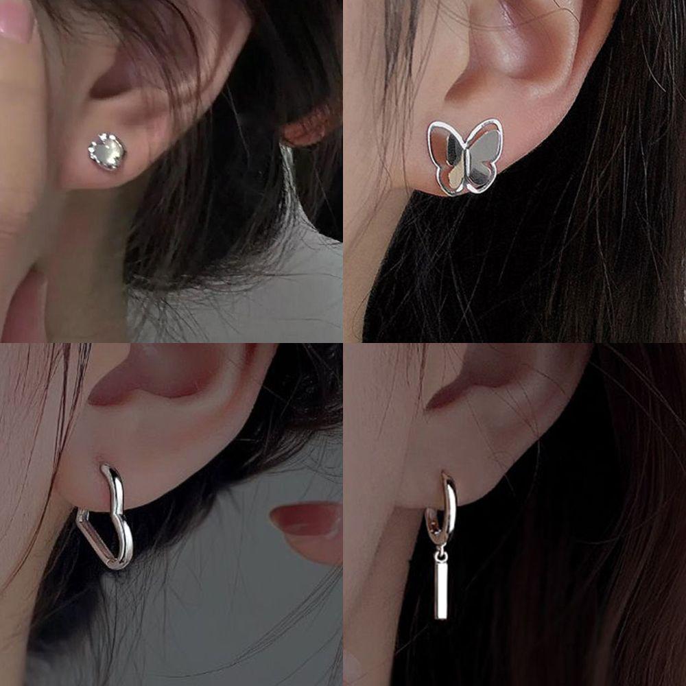 Cercei Nișă Stil Aloof: Argint Sterling 925 cu Eleganță de Basm, Design Minimalist în Stil Național.