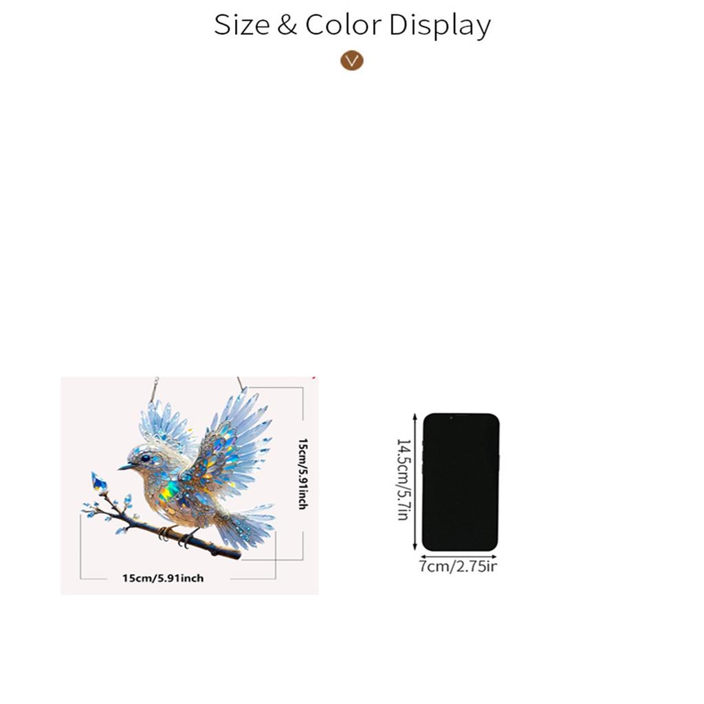 2D Birdy Acrylic Living Room Garden Pendant Holiday Scene Decoration Pendant Gift