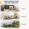 Whelping Box for Puppies, Whelping Pen Puppy Playpen with 7 Panels, 2 Areas, Washable Whelping Pad, 203x102x60cm Black