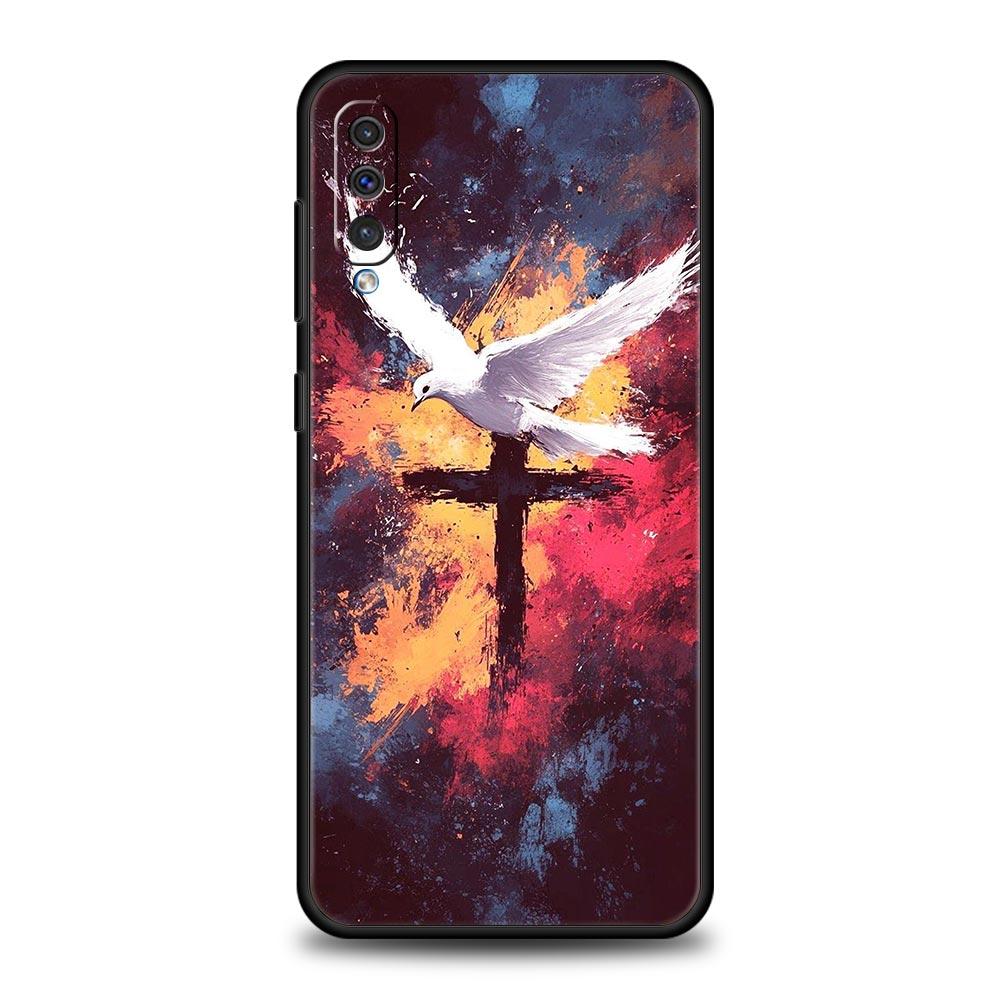 Cross Pattern Element Design Phone Case for Samsung Galaxy A56 A36 A26 A16 A34 A24 A42 A22 A20 A12 A40 A30 A10 5G Soft TPU Cover