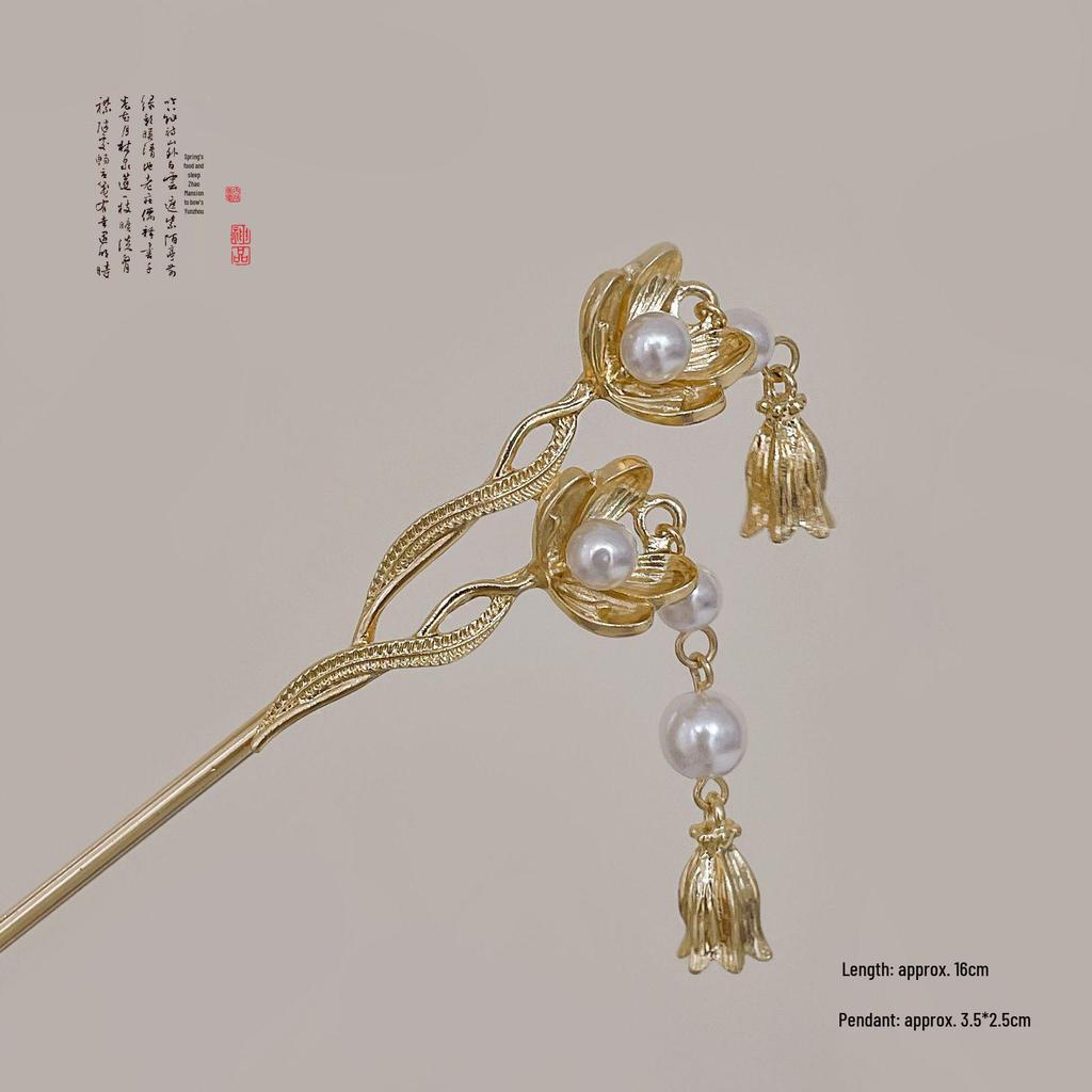 Exquisite Vintage-Inspired Tassel Hairpin for Women - Elegant Hanfu Cheongsam Style Headdress