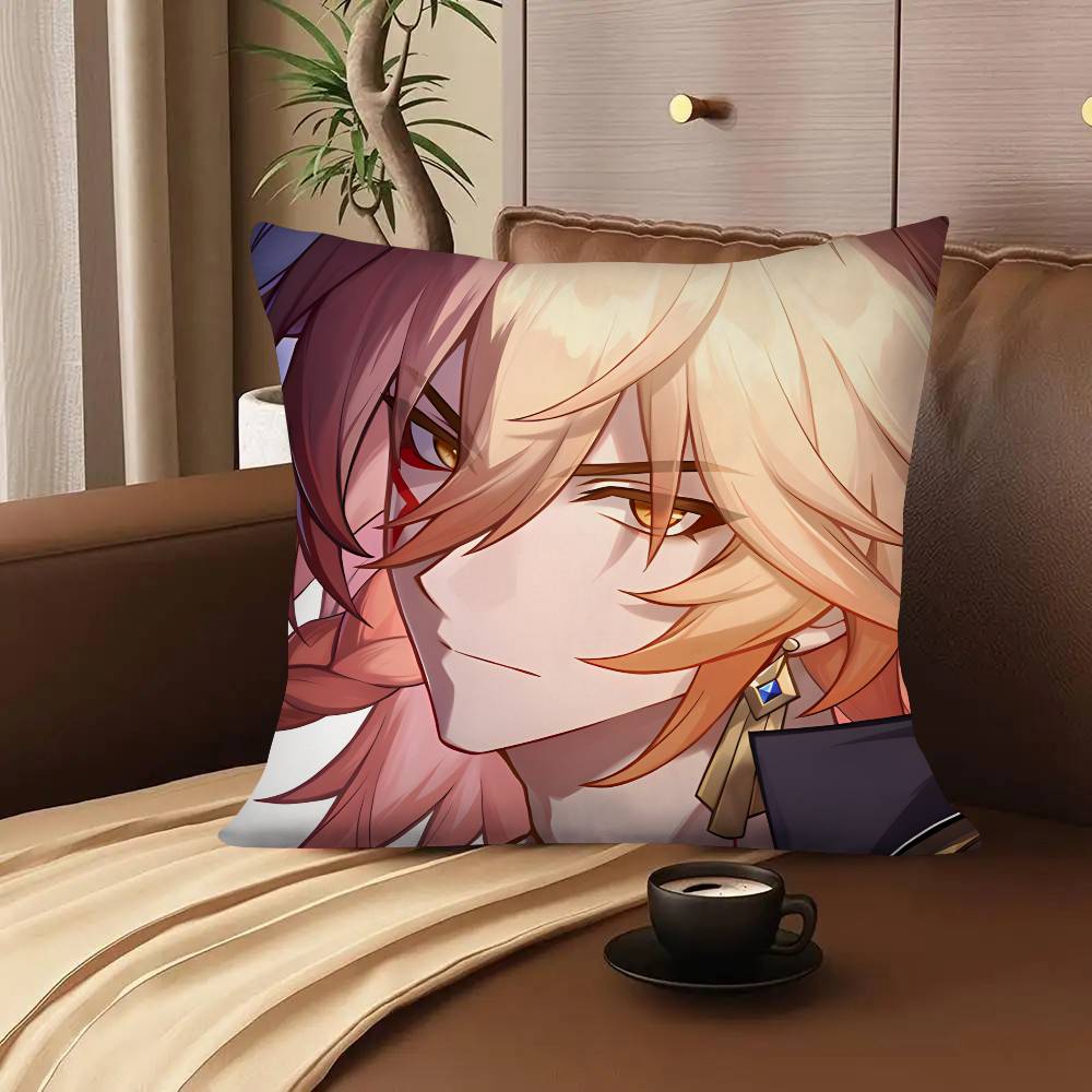 1pc Game Honkai Star Rail Anime Mydei Pillow Case Fashion Square Pillowcase Bedroom Sofa Room Ins Decoration Leisure