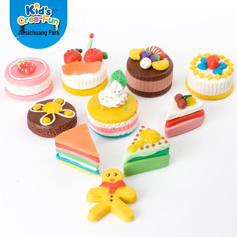 Children's DIY Color Clay Craft Kit: Includes Leather Clay, Glue Machine, Needle Cylinder, Noodle Maker, Dessert, Cake, and Bread Making Tools.