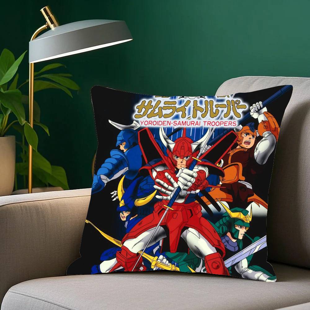 Anime R-Ronin Warriors Pillow Case Home Decor Throw For Sofa Bed Car Room Decor Gift Idea