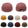 Corduroy Skullies Cap Brimless Beanie Hat Hip Hop Hats Women Men Summer Hats Portable Street Solid Color Men's Caps Gorras