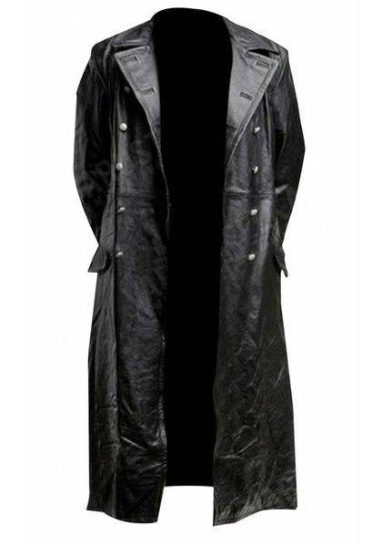 New autumn and winter vintage leather men's medieval coat Medieval coat men