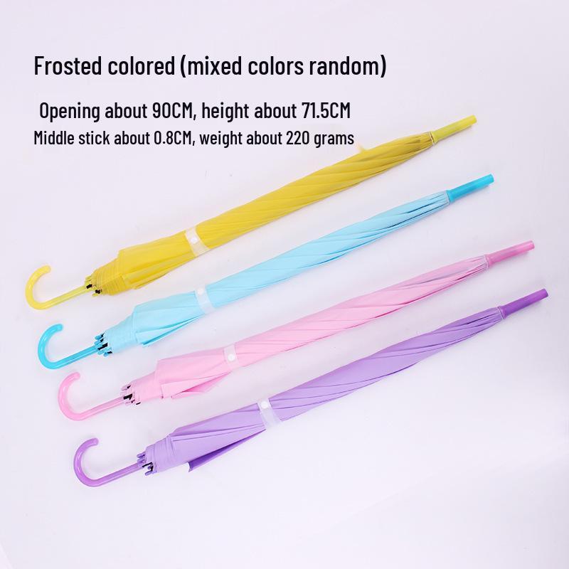 Transparent Automatic Long-Handle White Umbrella - Free Shipping