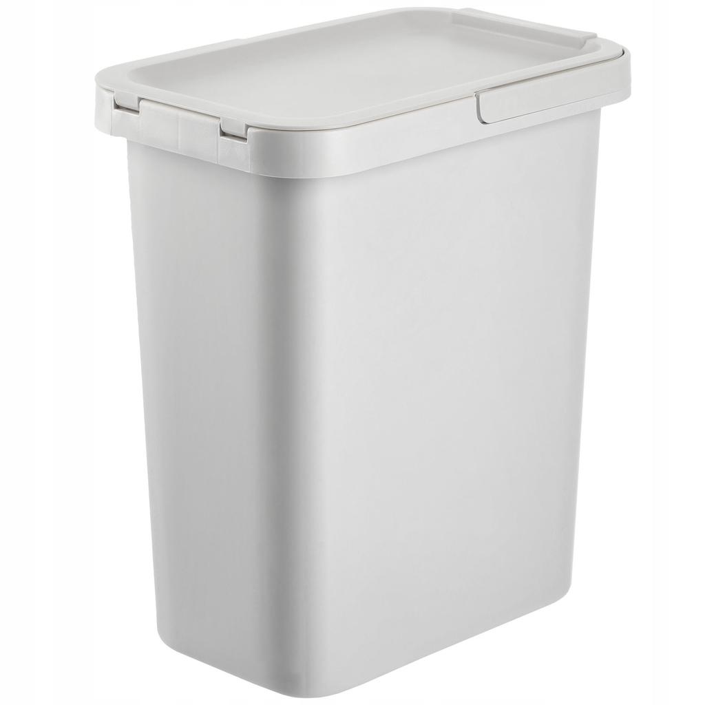 KADAX Hanging Trash Can 12L Gray Container for Sorting with Handle