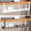 Under Desk Cable Management Tray Extendable Cable Wire Organizer Racks No Punching Strip Cord Holder Desk Cord Hider Raceway