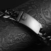 Korean version of fashion new trendy boys bracelet, vacuum plated black titanium steel jewelry HFS95